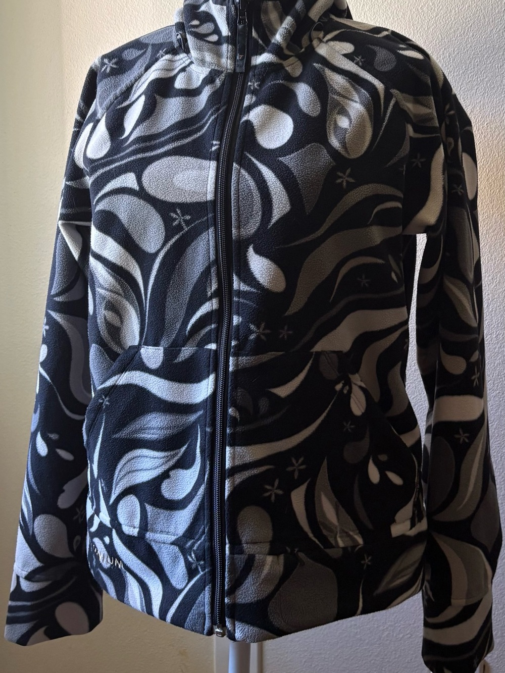 Columbia Titanium Hooded Jacket Womens Black White Abstract Pattern RN69724